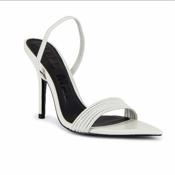 Alias Mae Shoes - Alias Mae Revolve White Leather Sling Back Heels